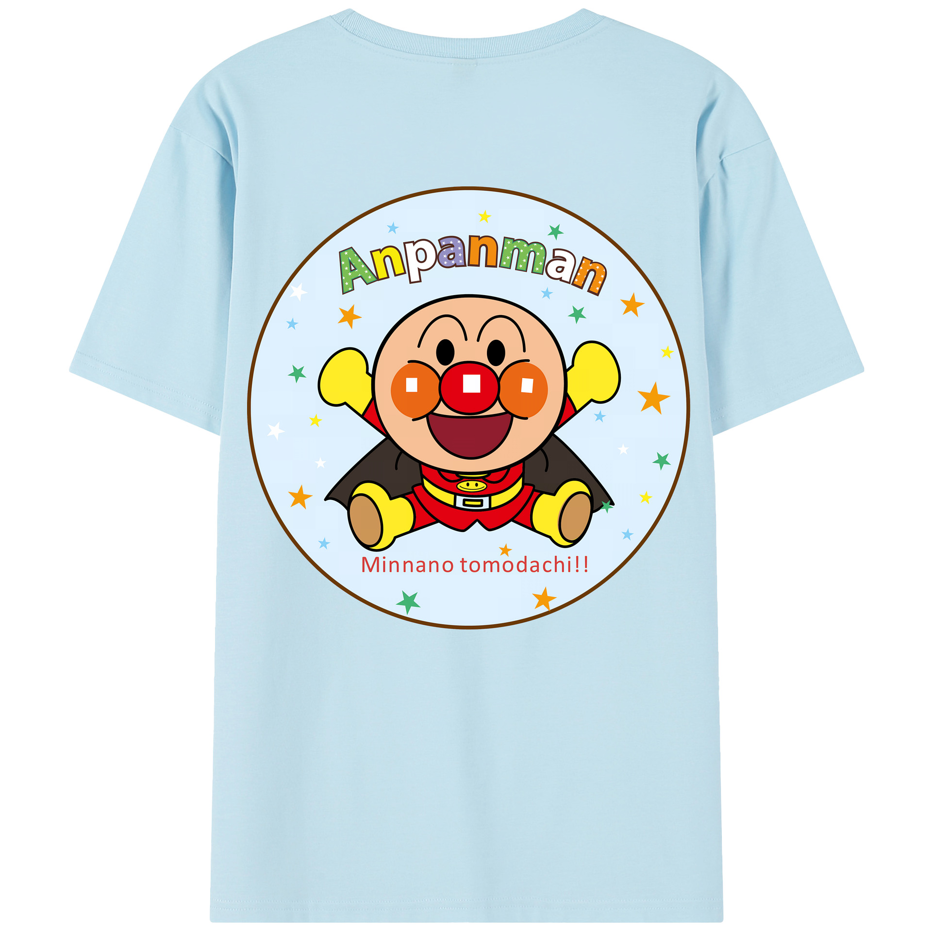 （画像用） アンパンマン Anpanman 綿100％半袖Tシャツ（背面プリント）
